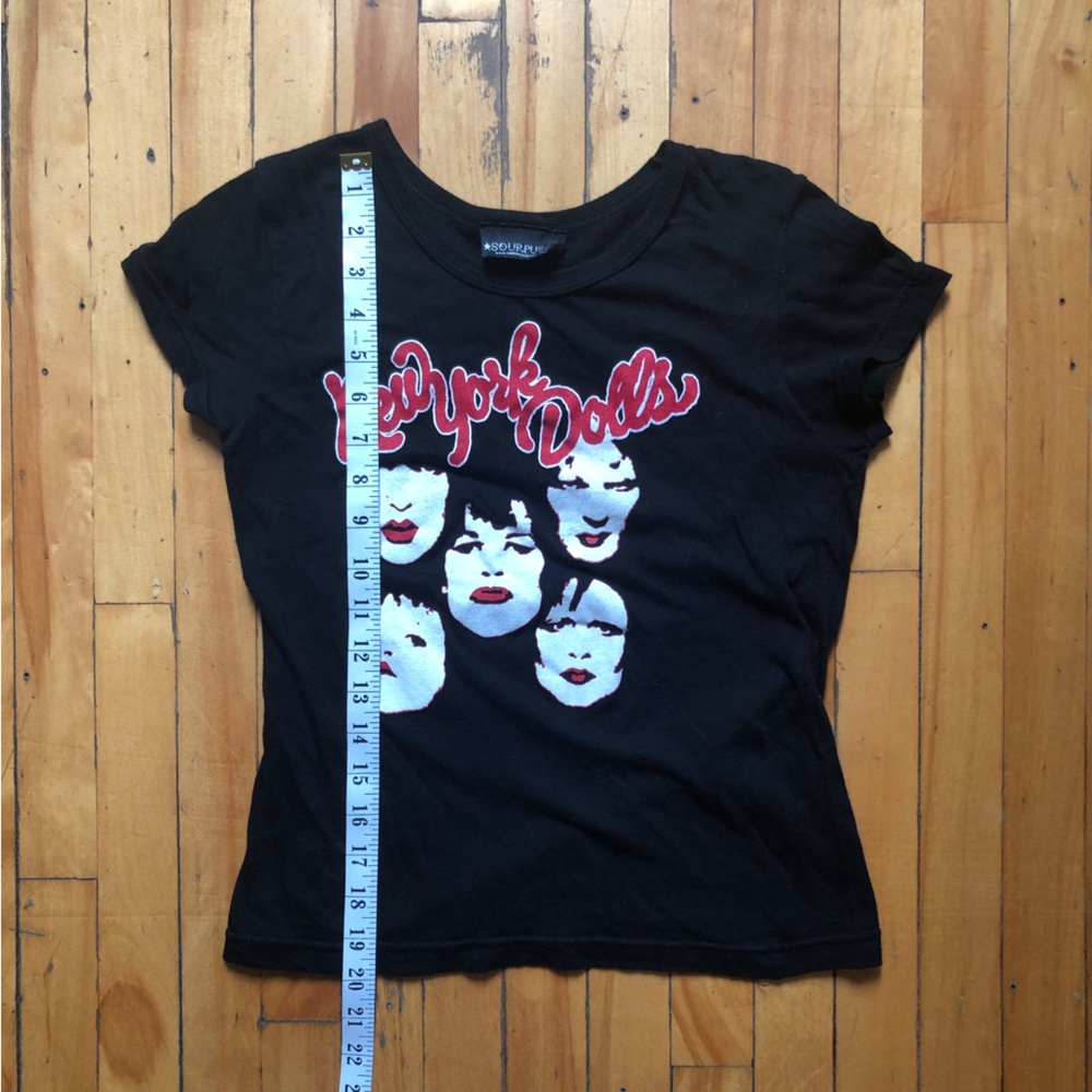 Y2K Sourpuss New York Dolls fitted tshirt 70s Punk Glam Hot Topic - Picture 5 of 6